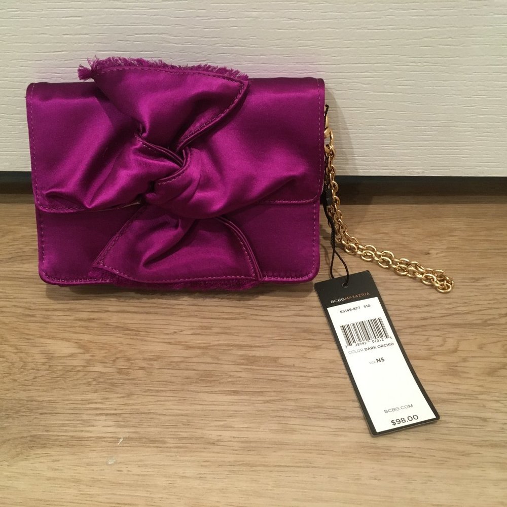 Dark Orchid BCBG Max Azria clutch/wristlet NWT